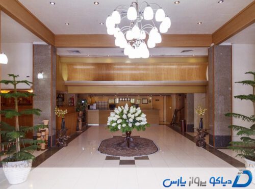محوطه لابی هتل آفتاب شرق کیش
